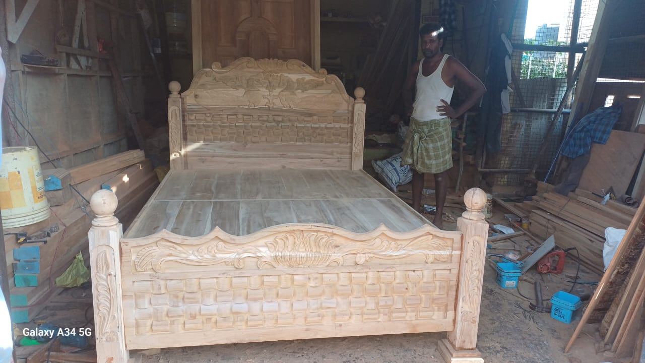 Carved Bed Frame